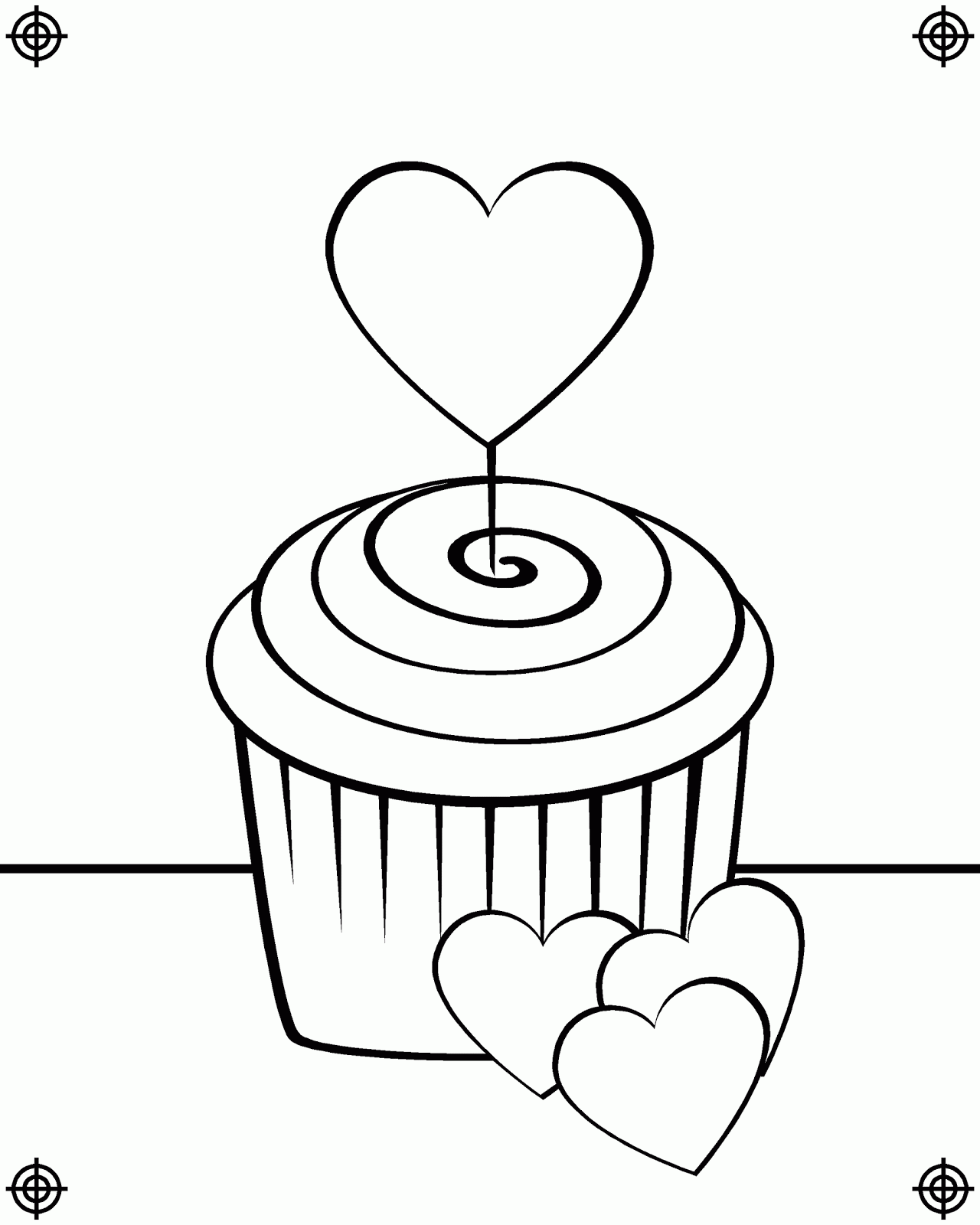 Cupcake Coloring Page