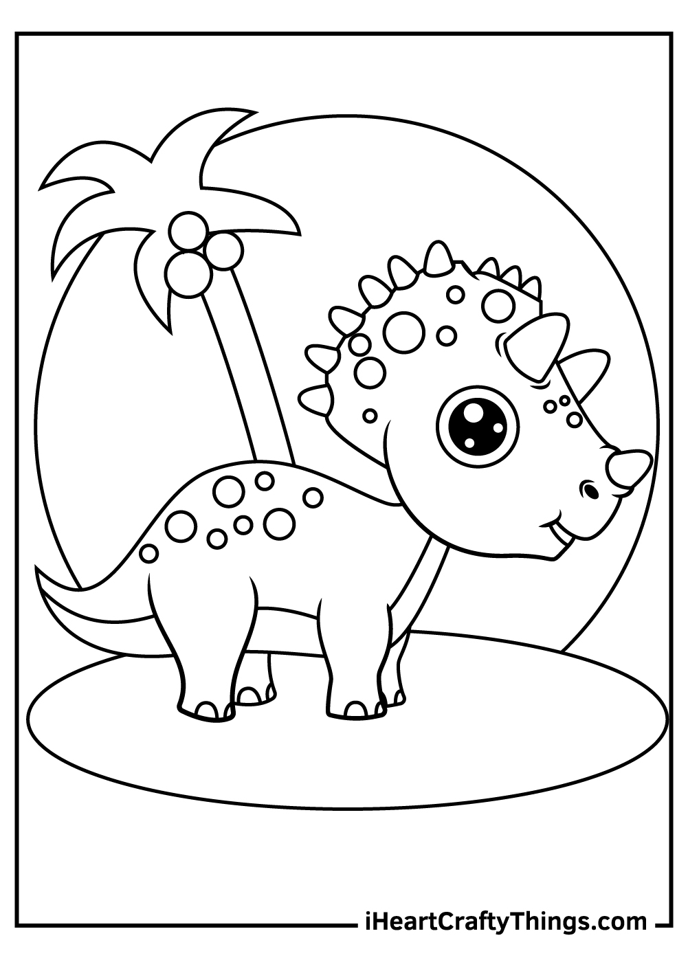 Cute Dinosaurs Coloring Pages Updated 2021