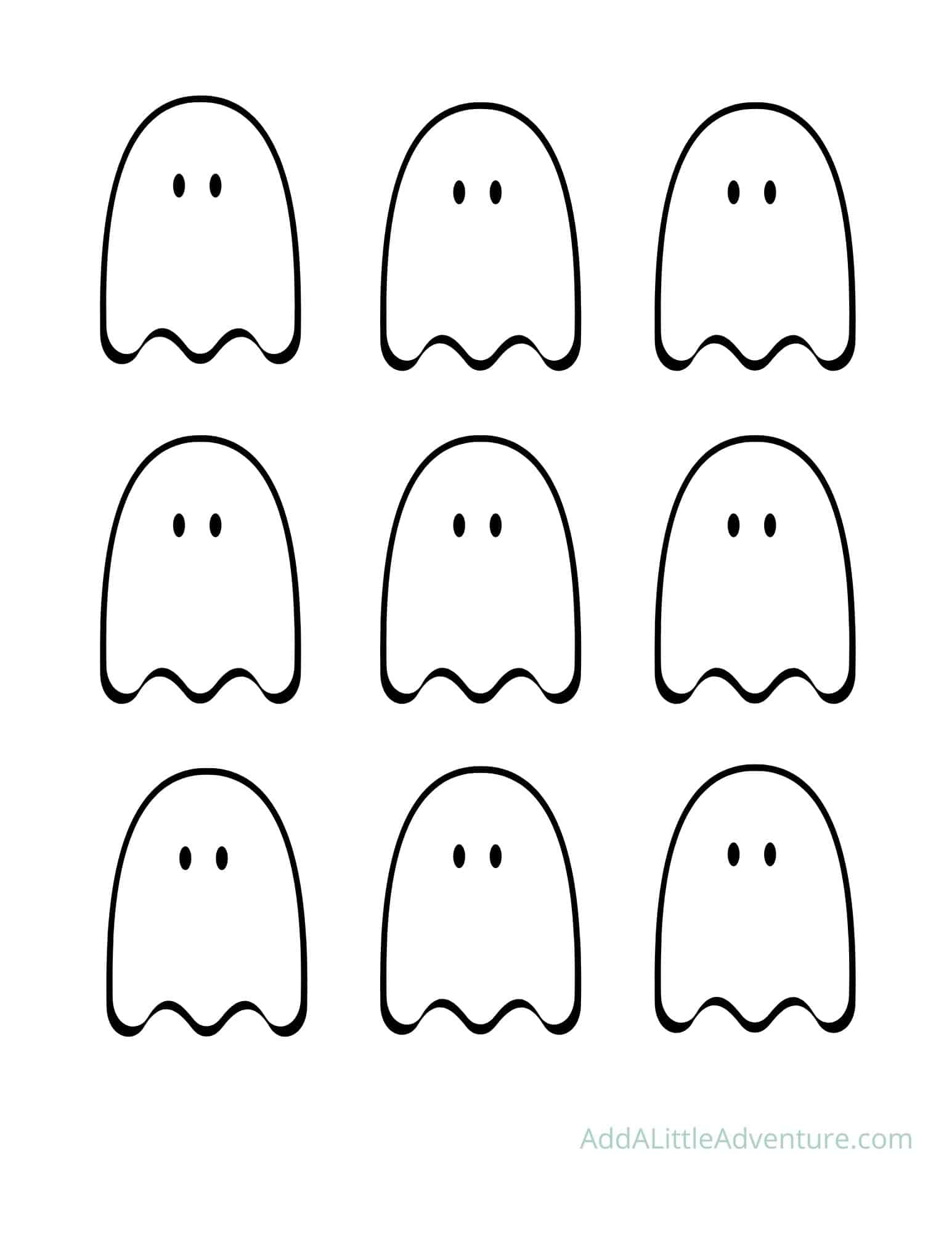 Cute Ghost Outline Free Printables Add A Little Adventure
