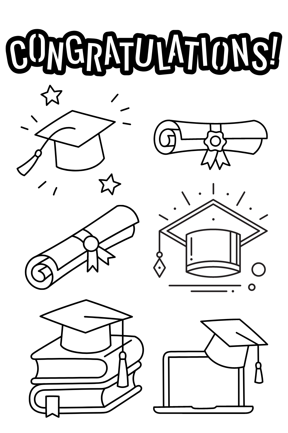 Graduation Coloring Pages