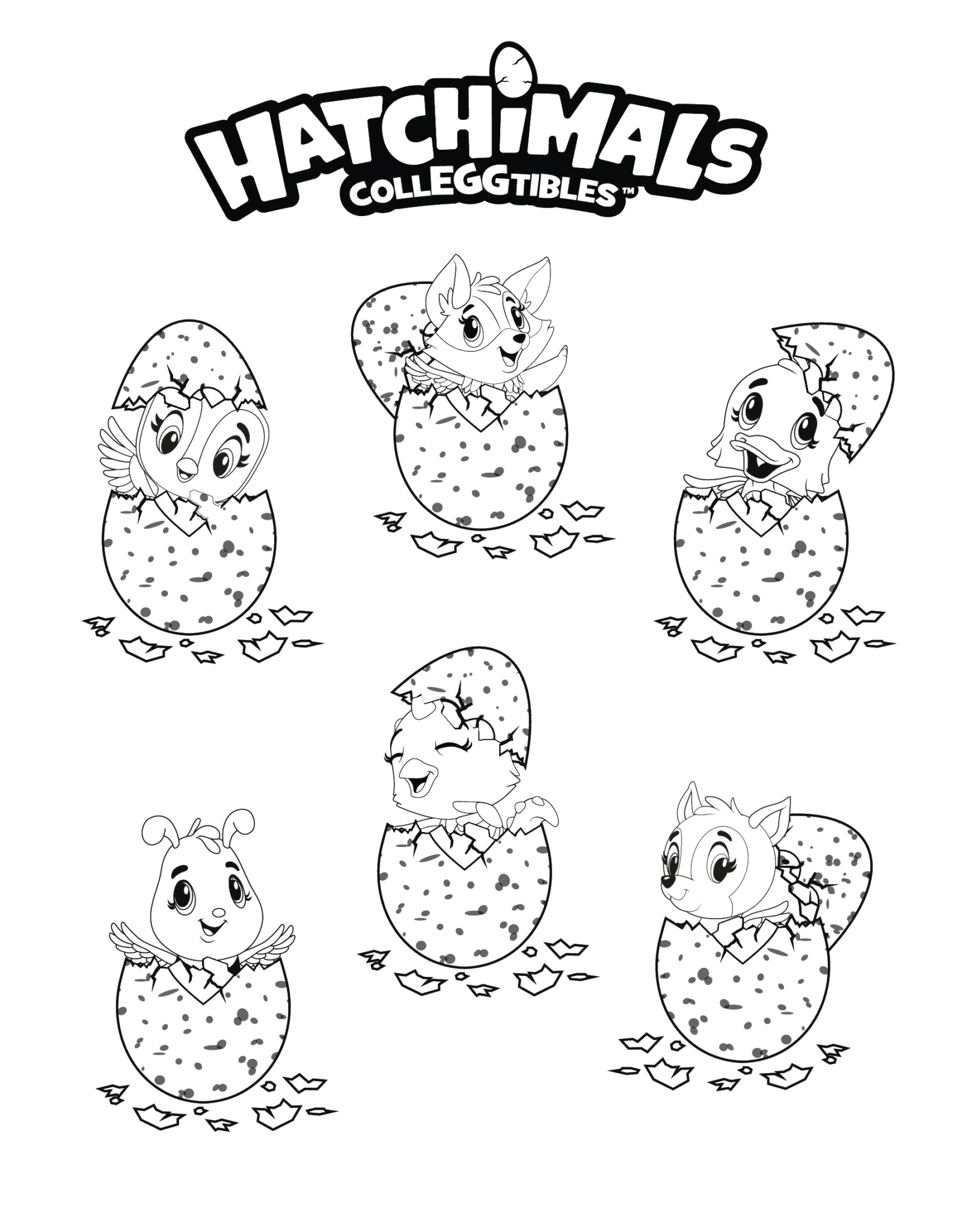 Cute Hatchimals Coloring Pages Pdf To Print Coloringfolder