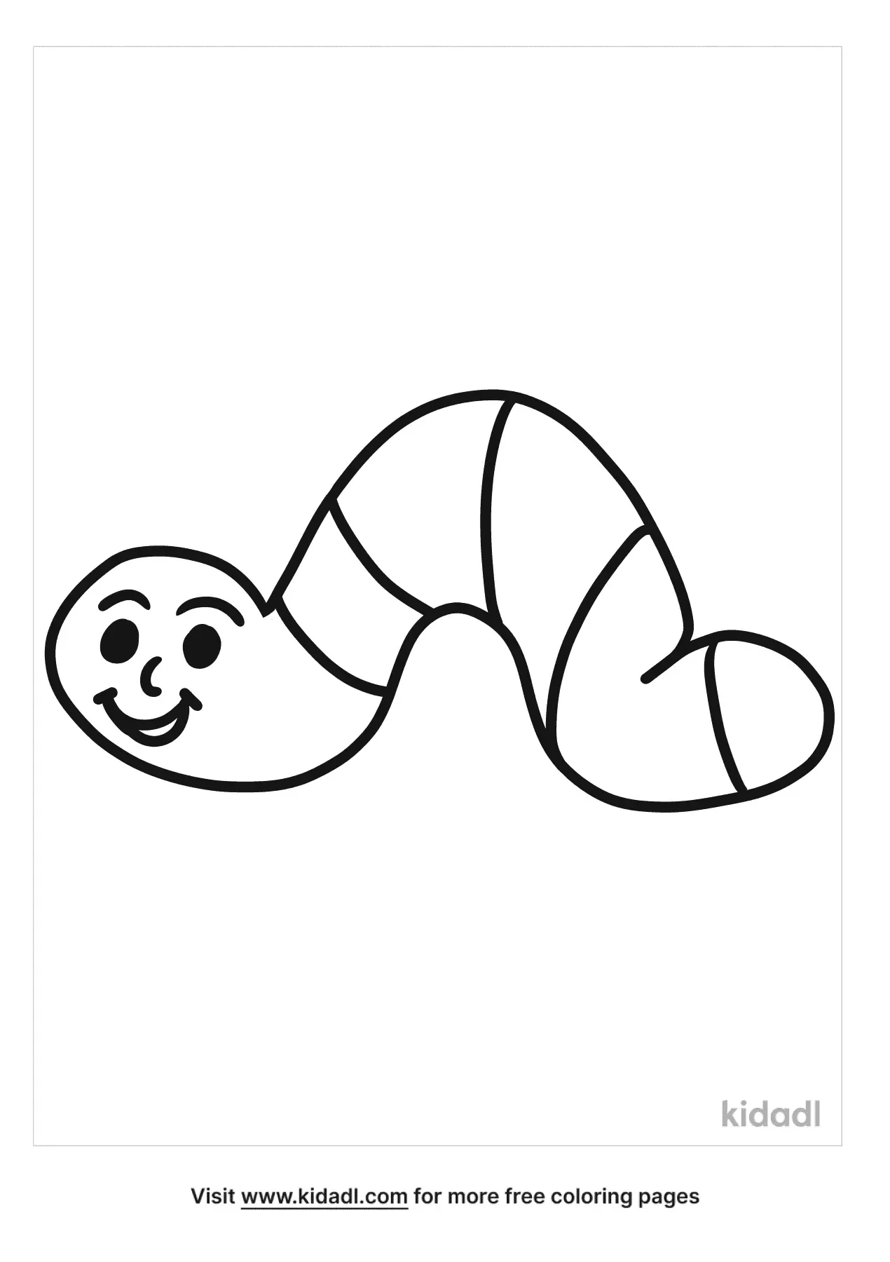 Cute Inchworm Coloring Page