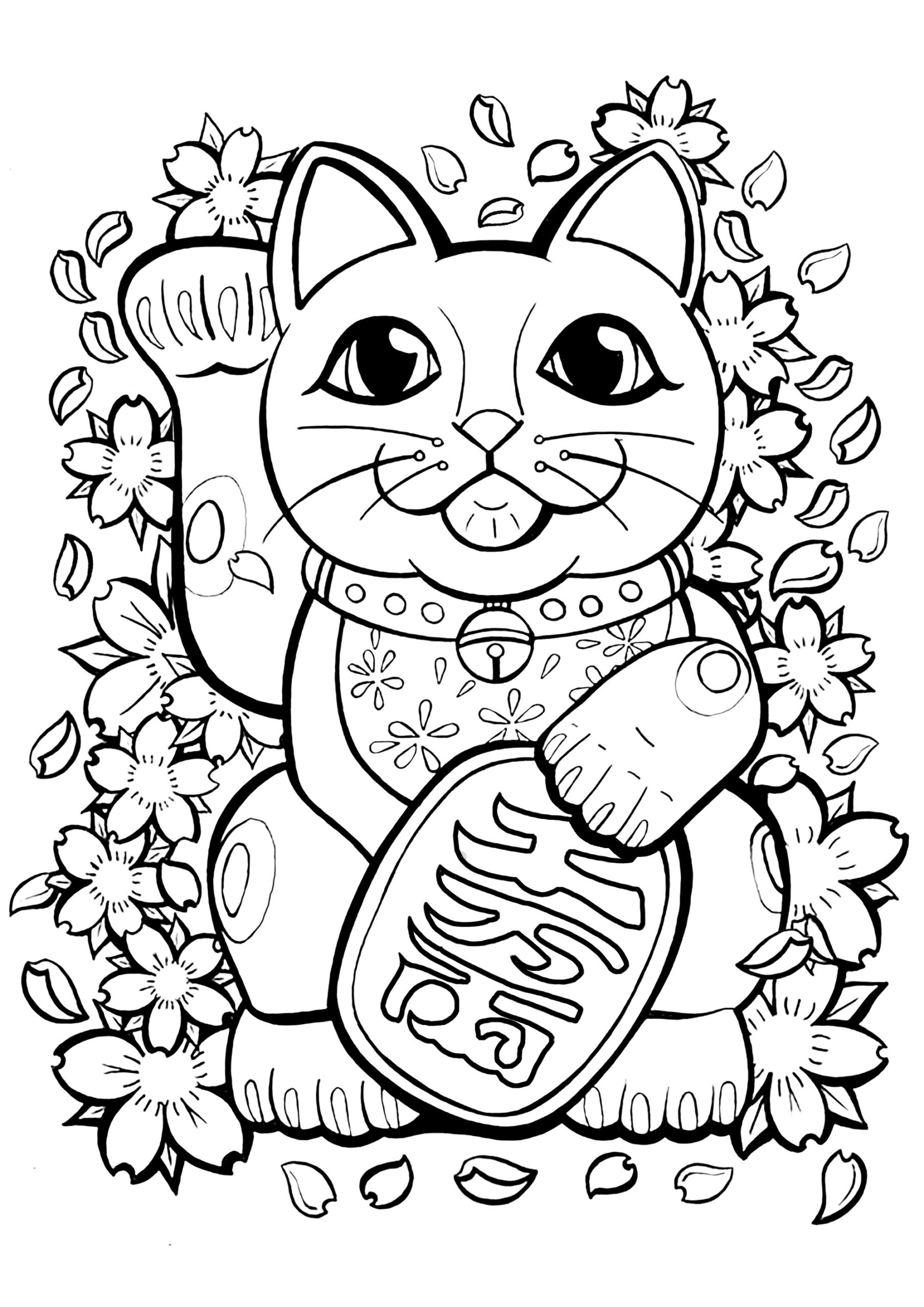 Cute Japanese Coloring Pages