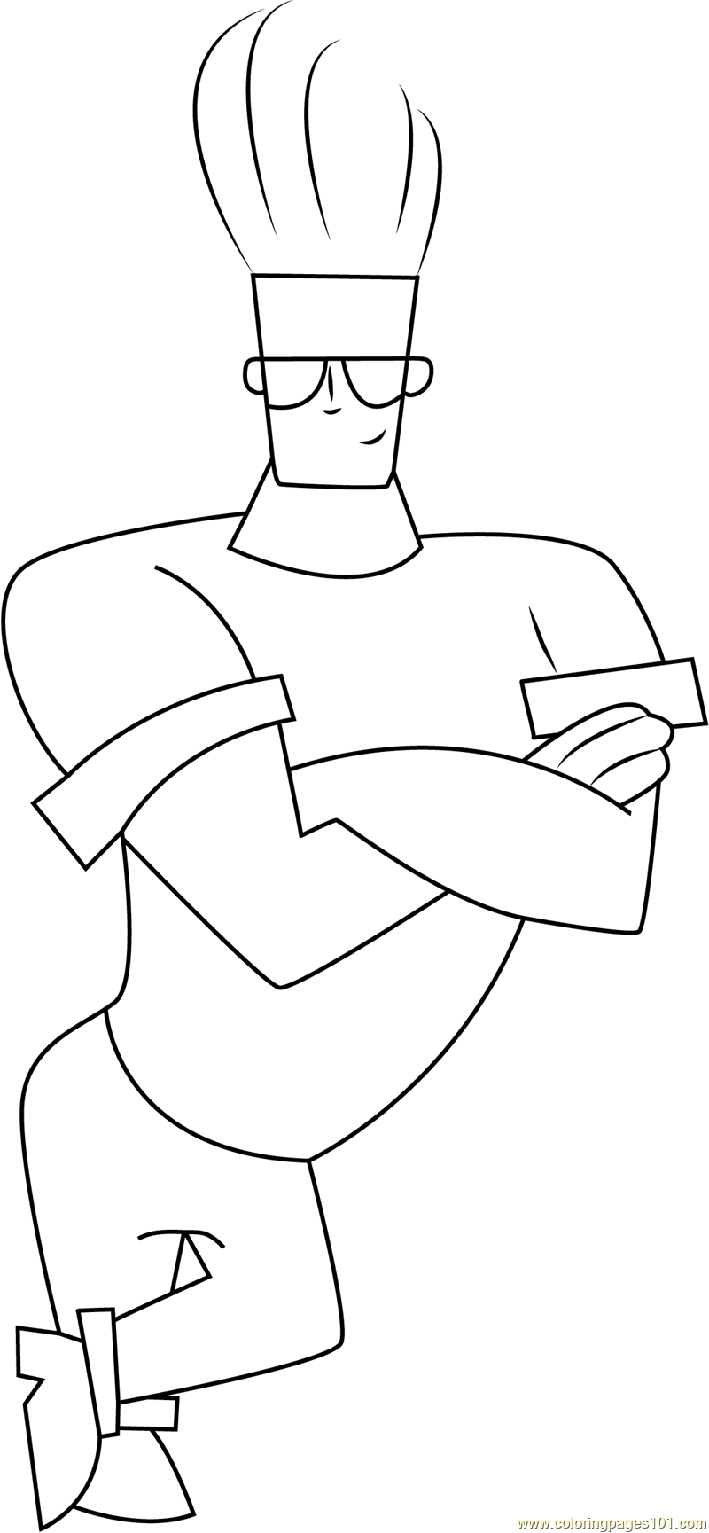 Cute Johnny Bravo Coloring Page For Kids Free Johnny Bravo Printable Coloring Pages Online For