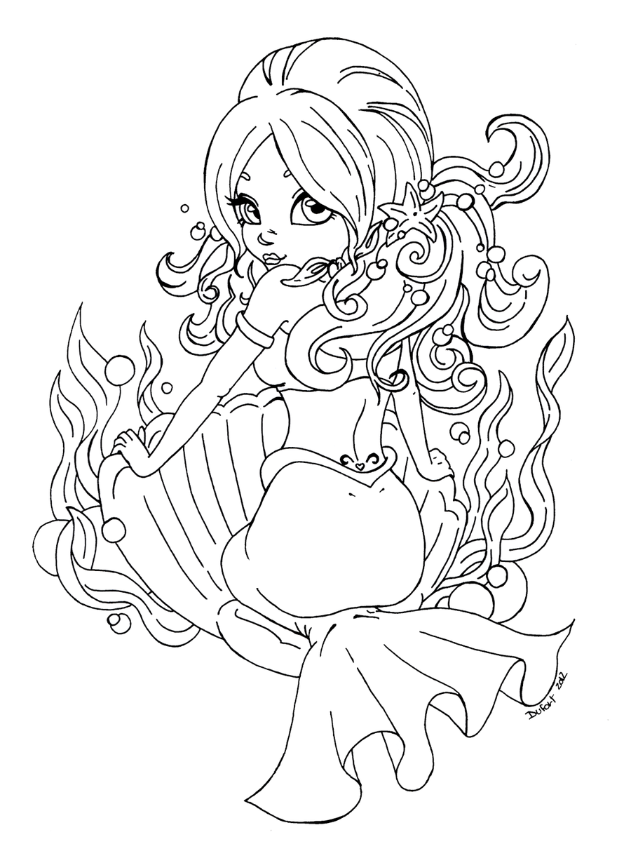 Cute Mermaid Coloring Pages At GetColorings Free Printable Colorings Pages To Print And Color