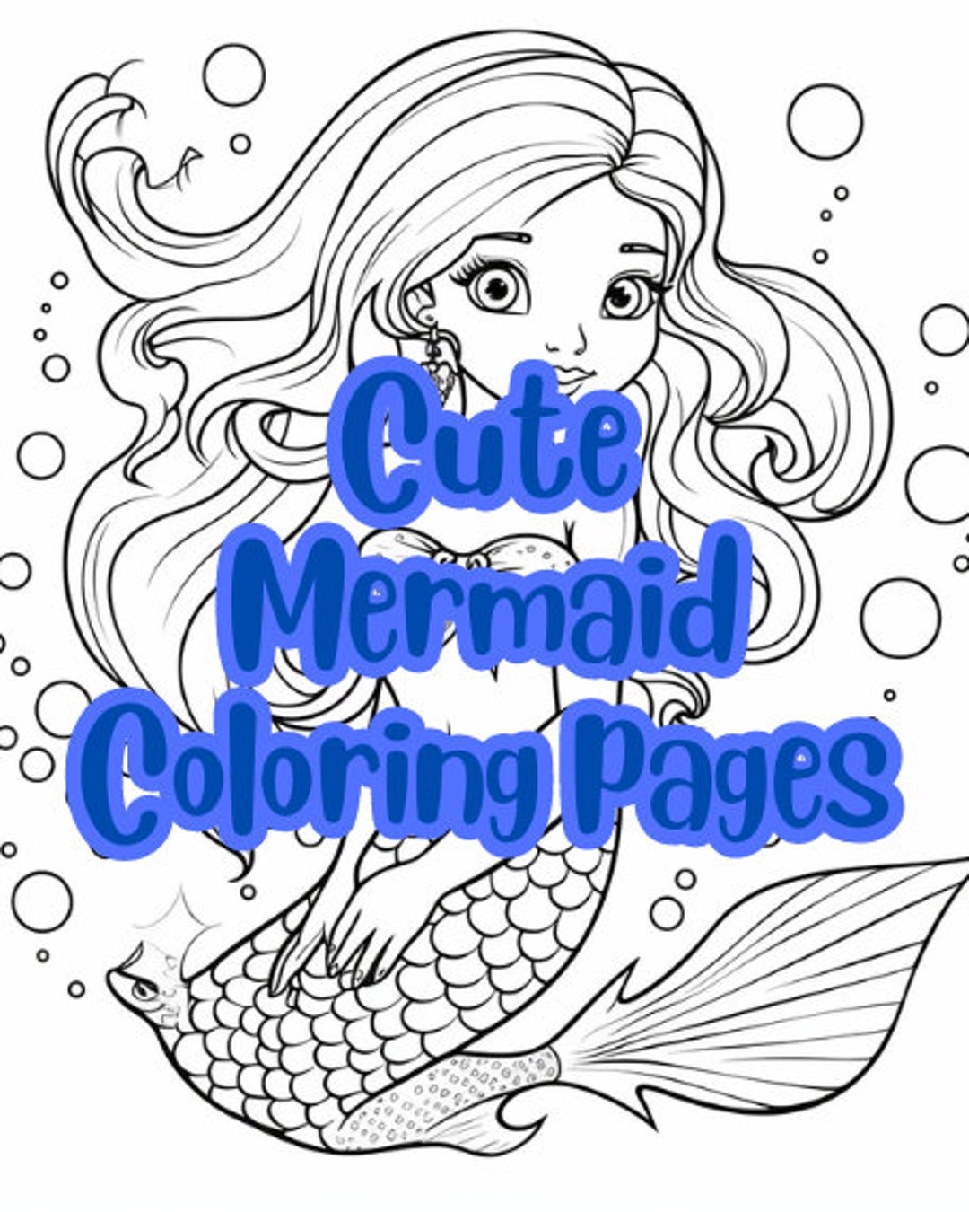 Cute Mermaid Coloring Pages