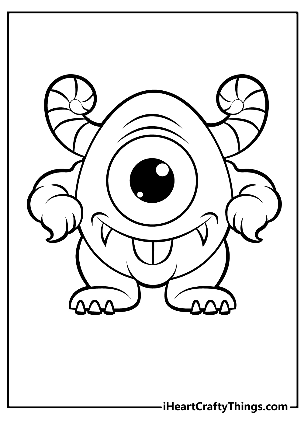 Cute Monsters Coloring Pages Coloring Home