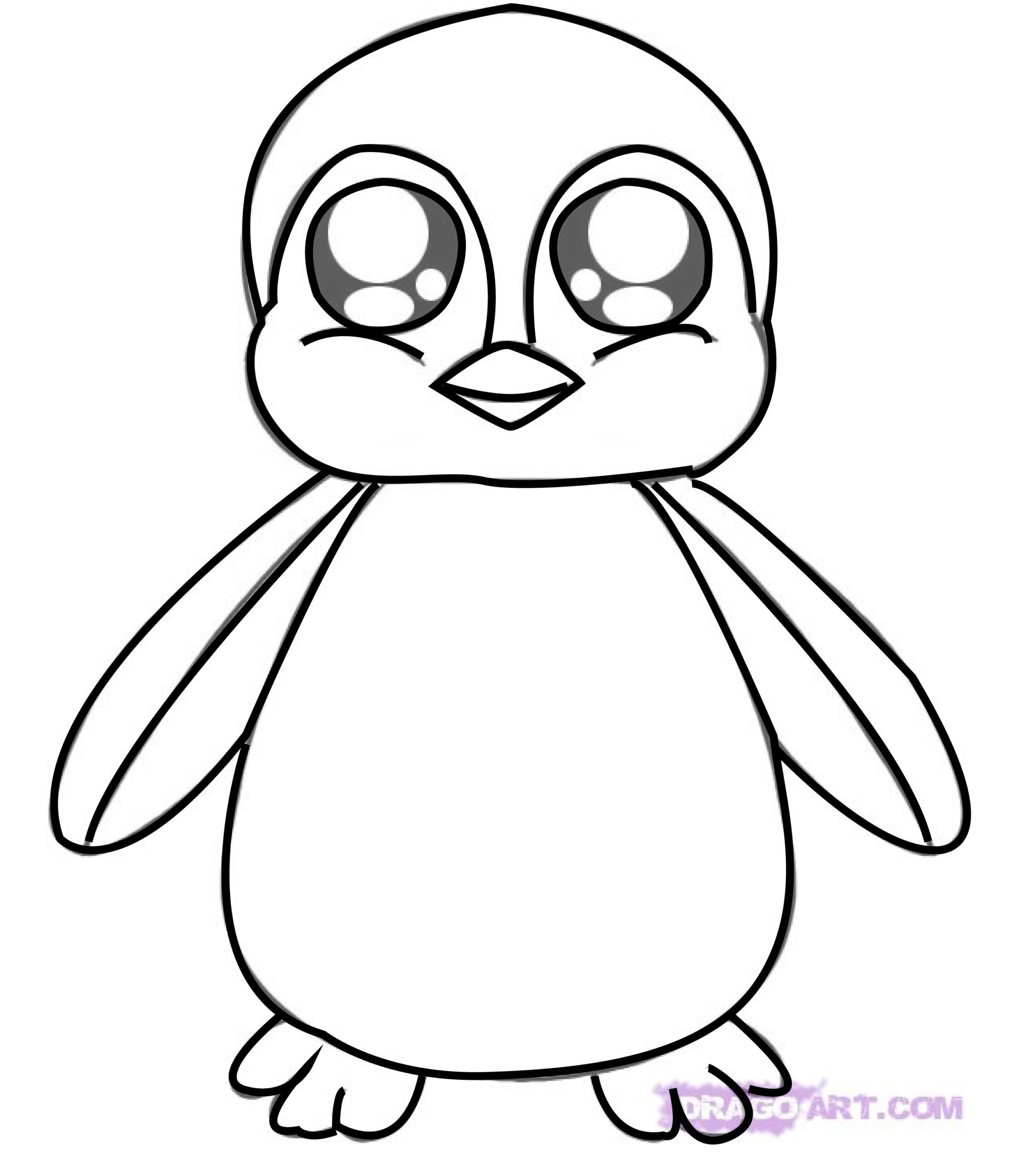 Cute Penguin Coloring Page