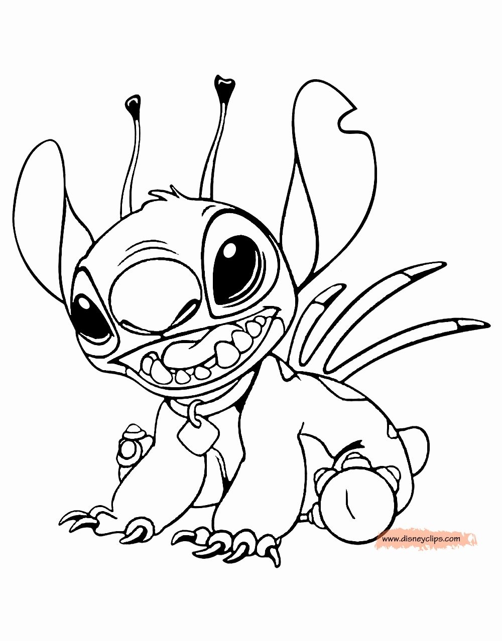 Cute Stitch Coloring Pages Printable Bellajapapu