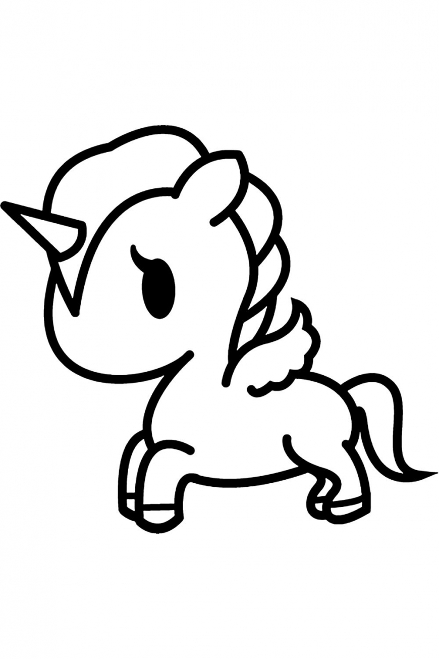 Cute Unicorn Coloring Pages YouLoveIt