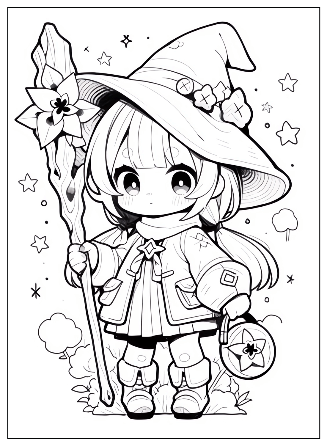 Cute Witch Coloring Sheets Printable Free Printable Coloring Pages
