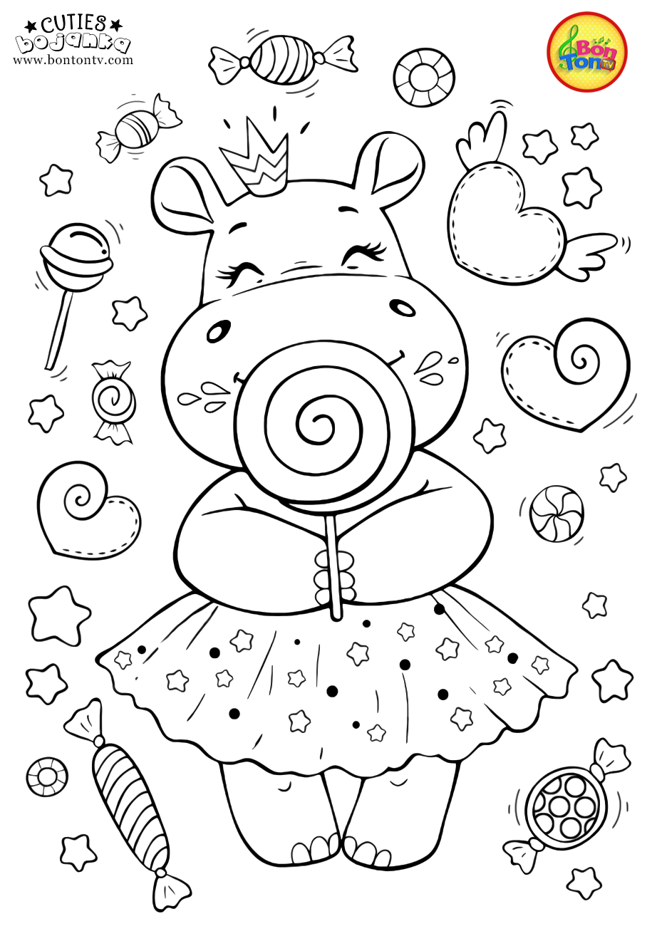 Cuties Coloring Pages For Kids Free Preschool Printables Cute Coloring Pages Free Kids