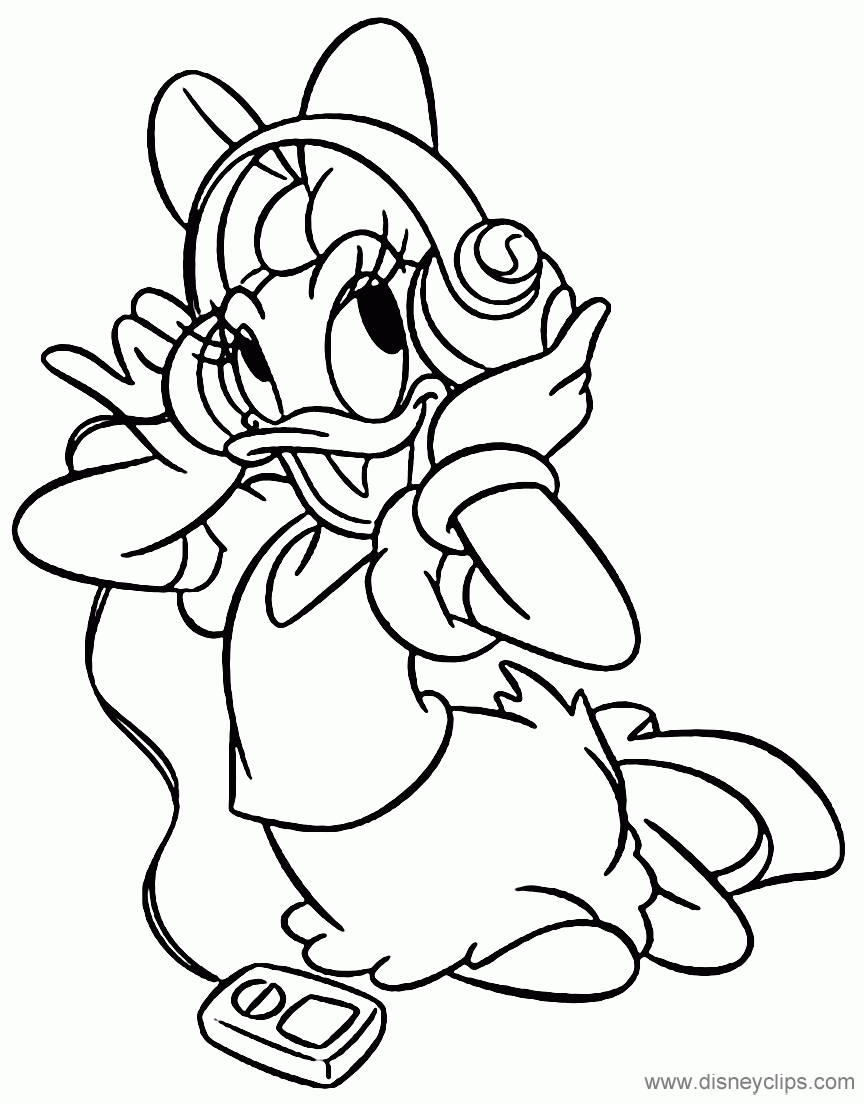 Daisy Duck Coloring Pages 2 Disneyclips