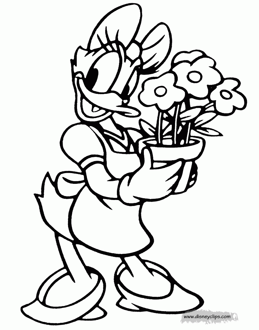 Daisy Duck Coloring Pages 2 Disneyclips