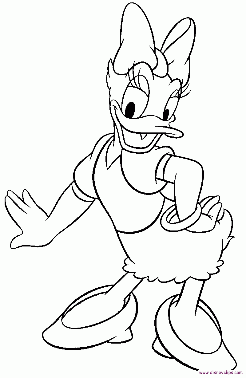 Daisy Duck Coloring Pages Coloring Pages To Print Daisy Duck Coloring Pages
