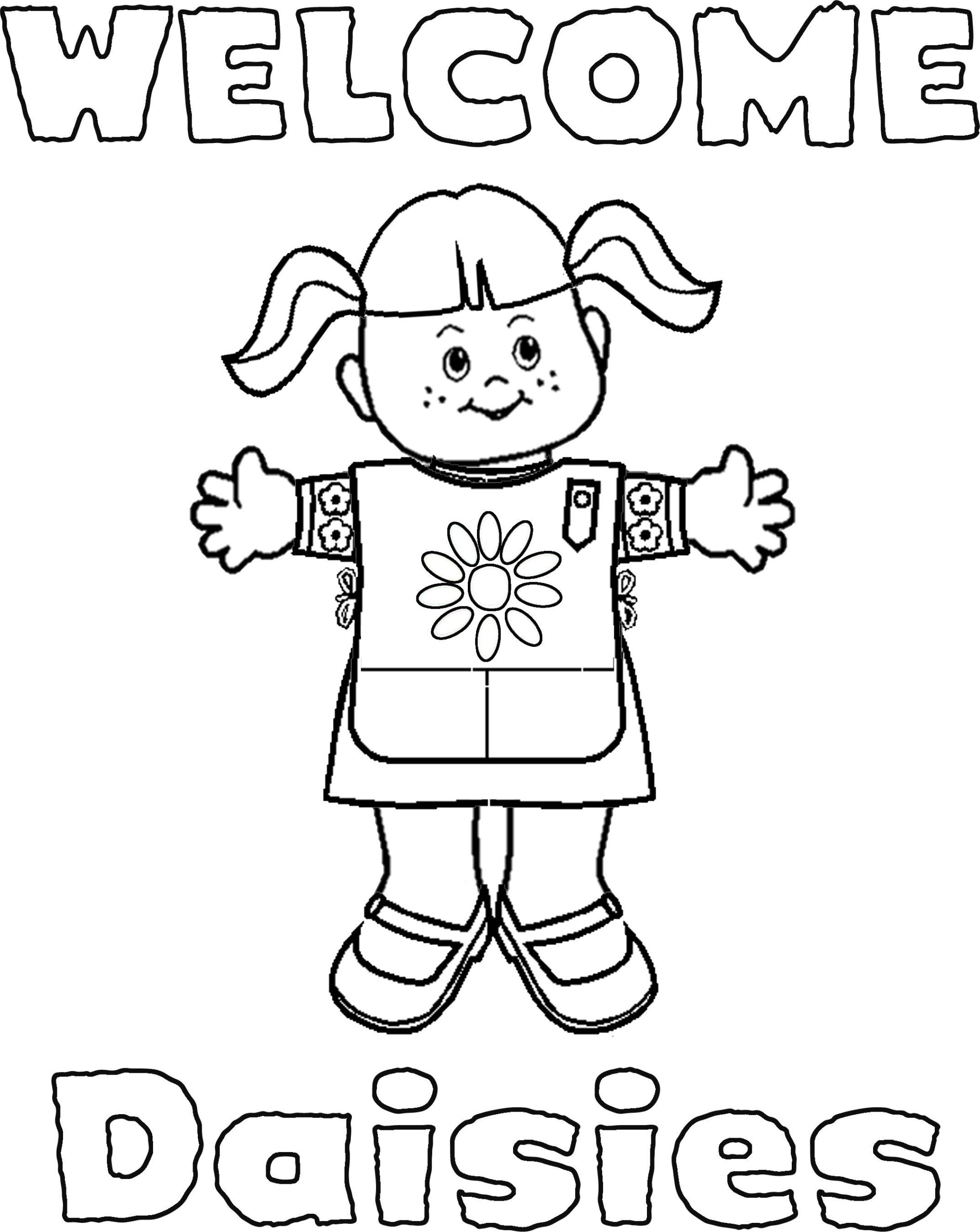 Daisy Girl Scout Flower Friends Coloring Pages Thousand Of The Best Printable Coloring Pages