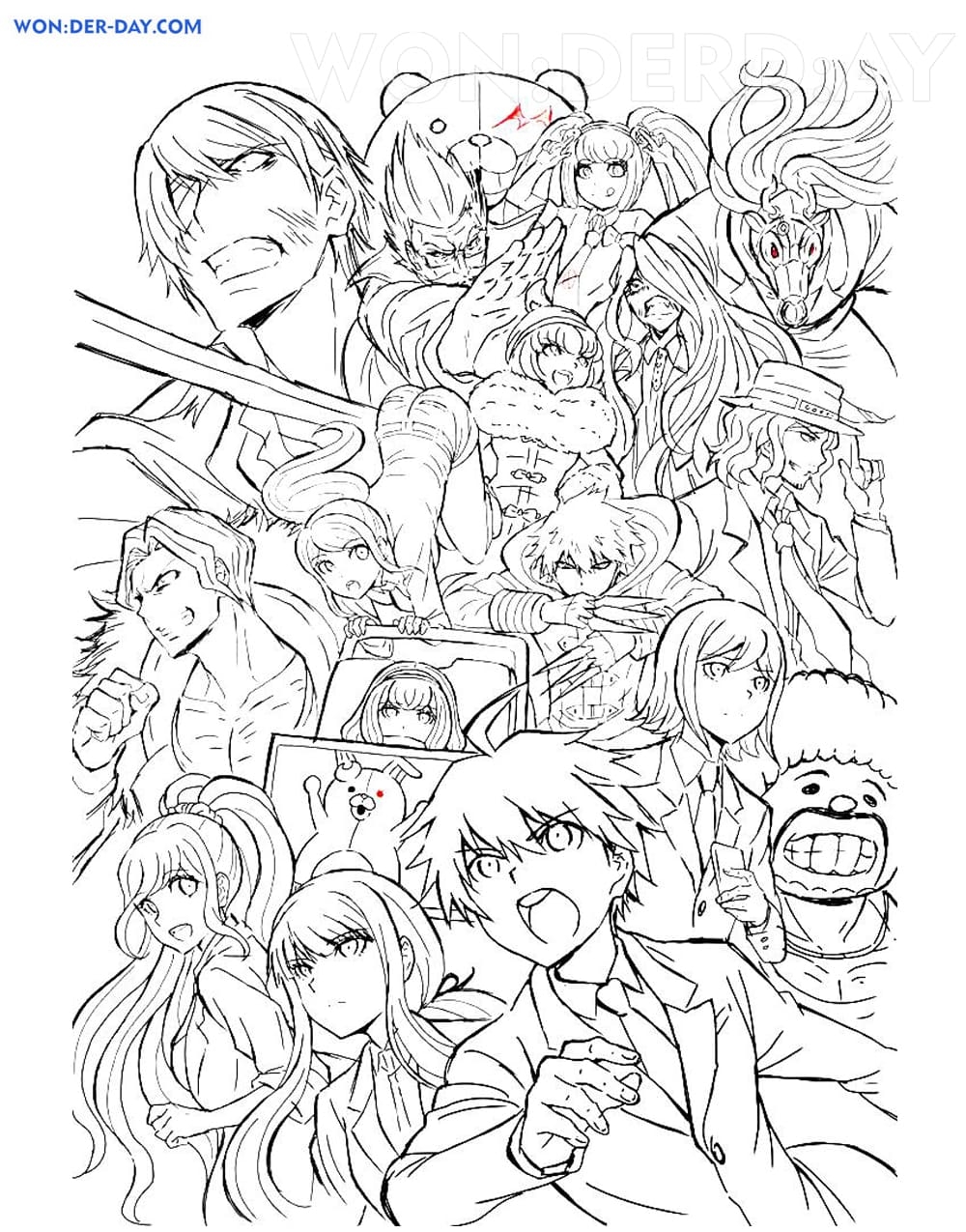 Danganronpa Coloring Pages 80 Printable Coloring Pages