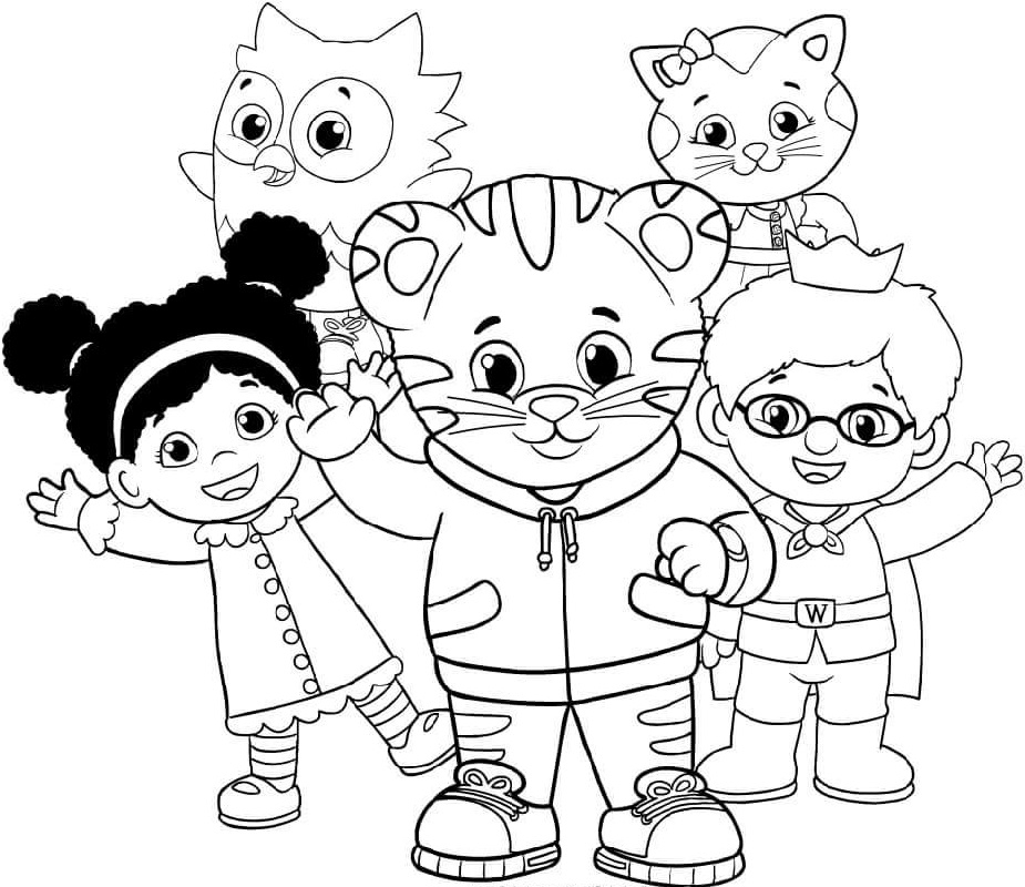 Daniel Tiger Coloring Pages Educative Printable