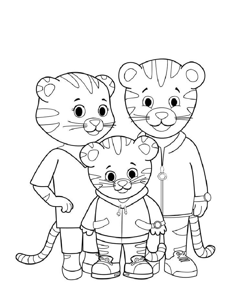 Daniel Tiger Coloring Page