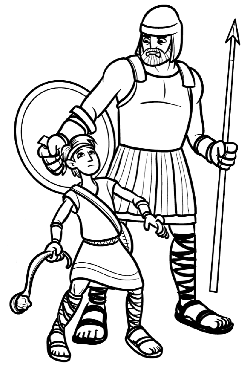 David And Goliath Coloring Page