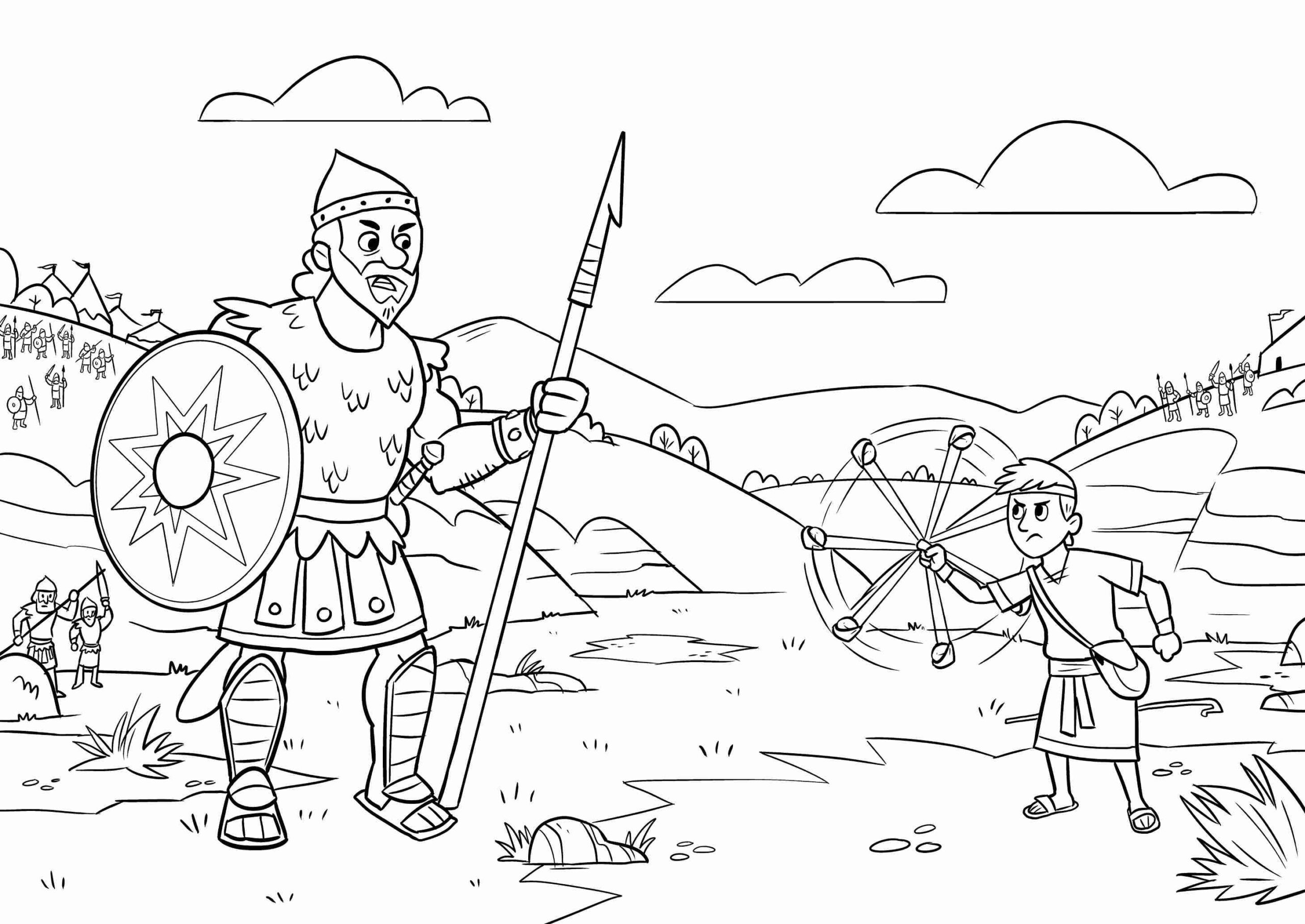 David And Goliath Comic Coloring Page Images And Photos Finder