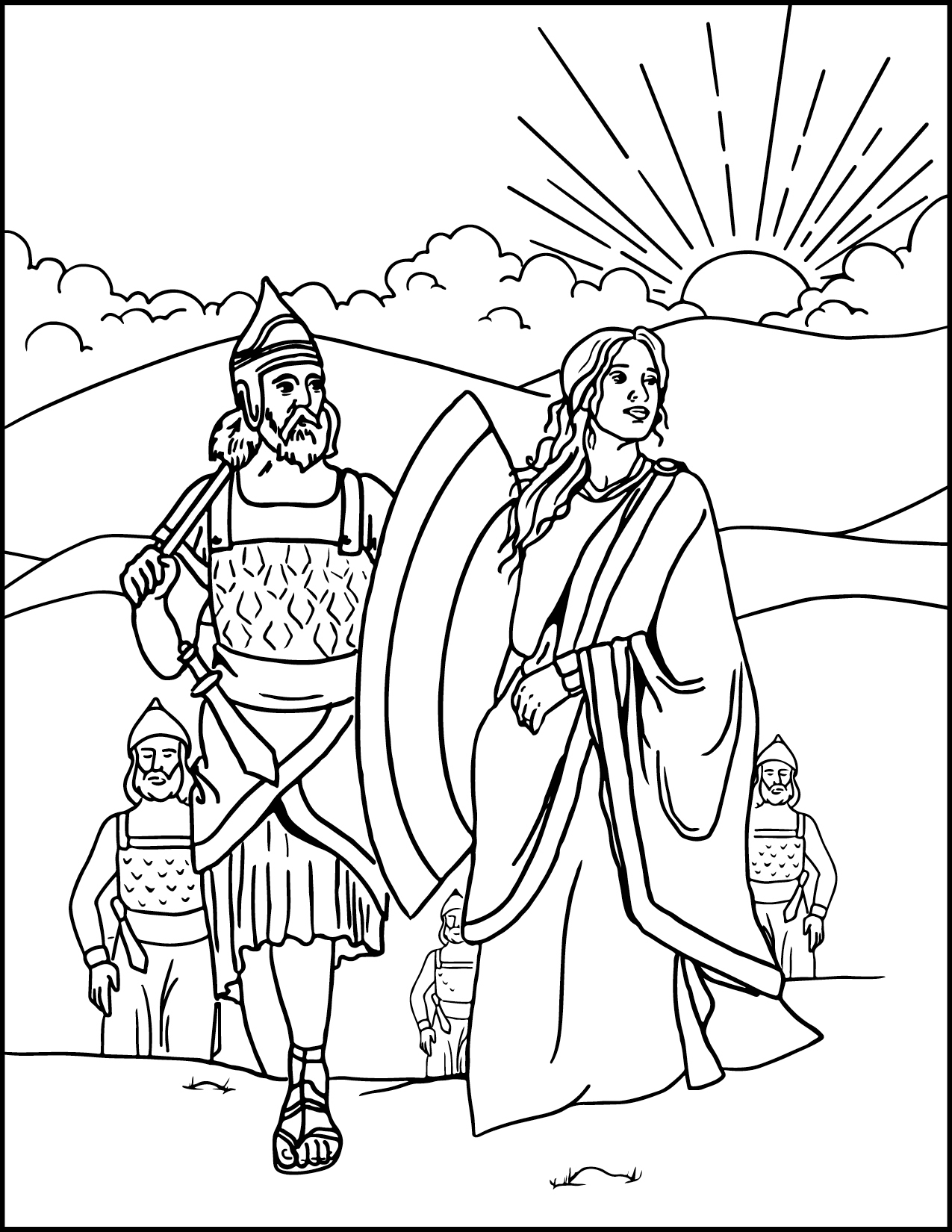David And Saul Bible Coloring Pages