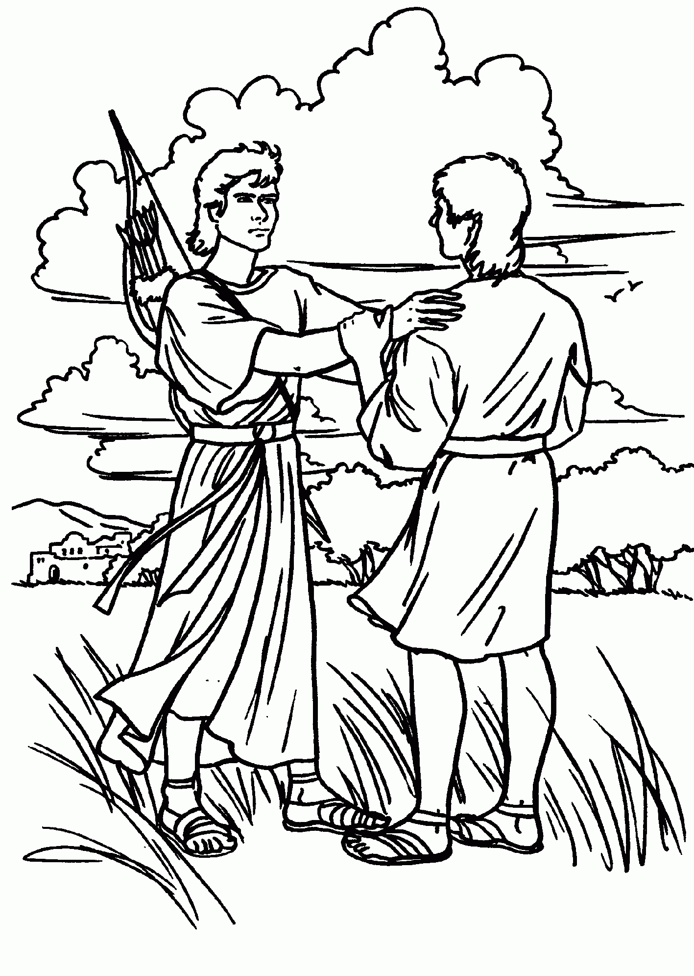 David Spares Saul Coloring Page Coloring Pages