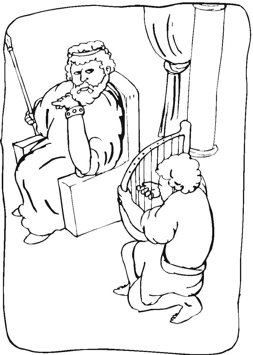 David Spares Saul Coloring Page Coloring Pages