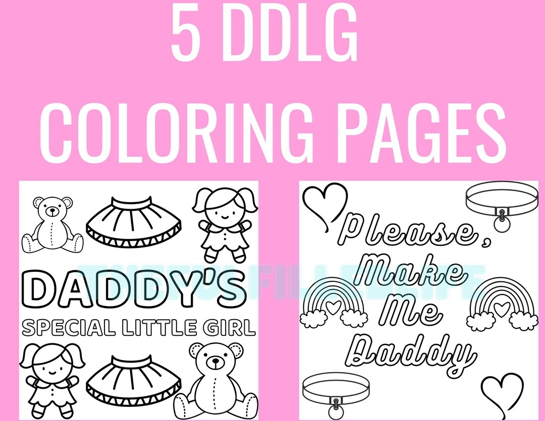 Ddlg Coloring Pages 5 Adult Coloring Book Little Space Etsy