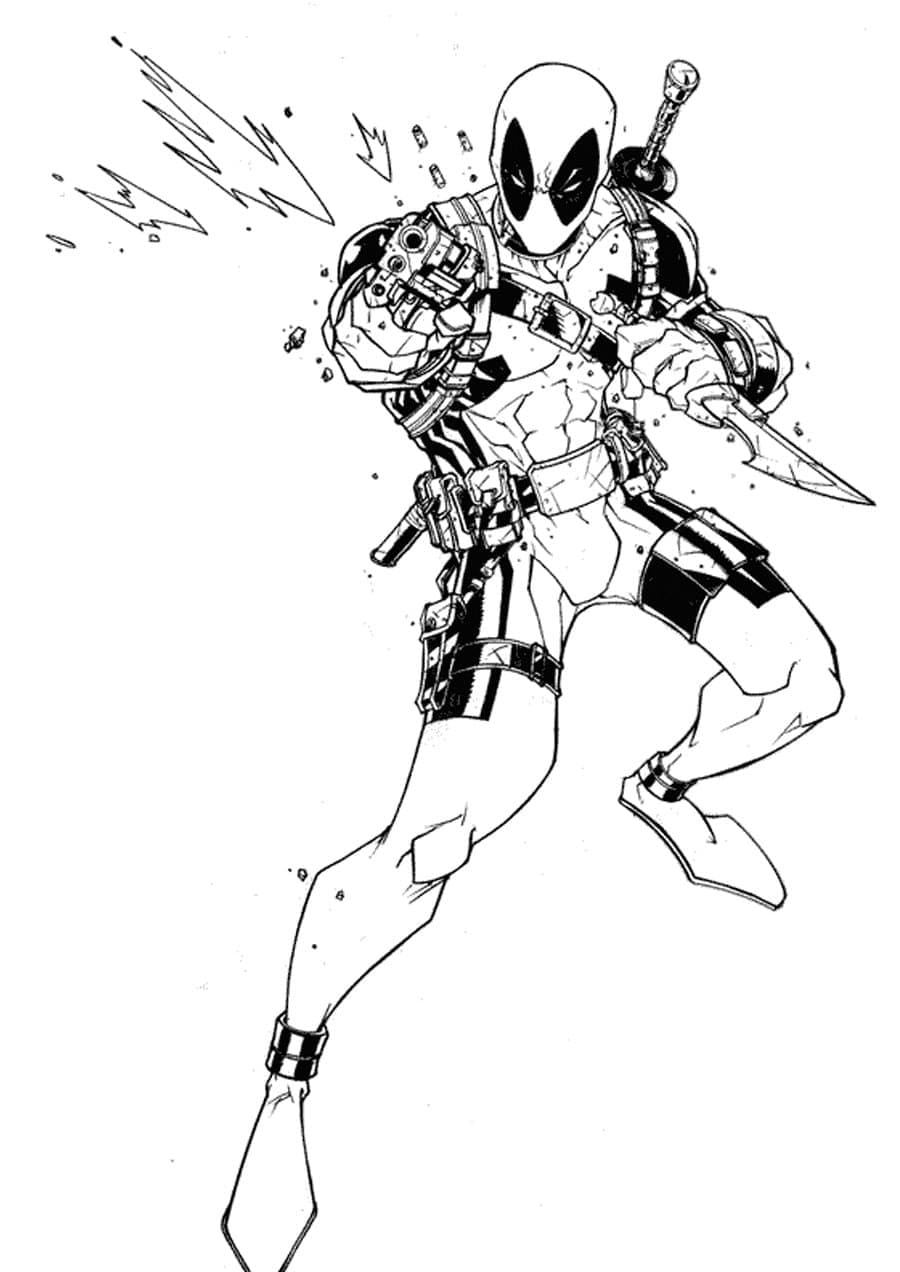 Deadpool Coloring Pages ColoringLib