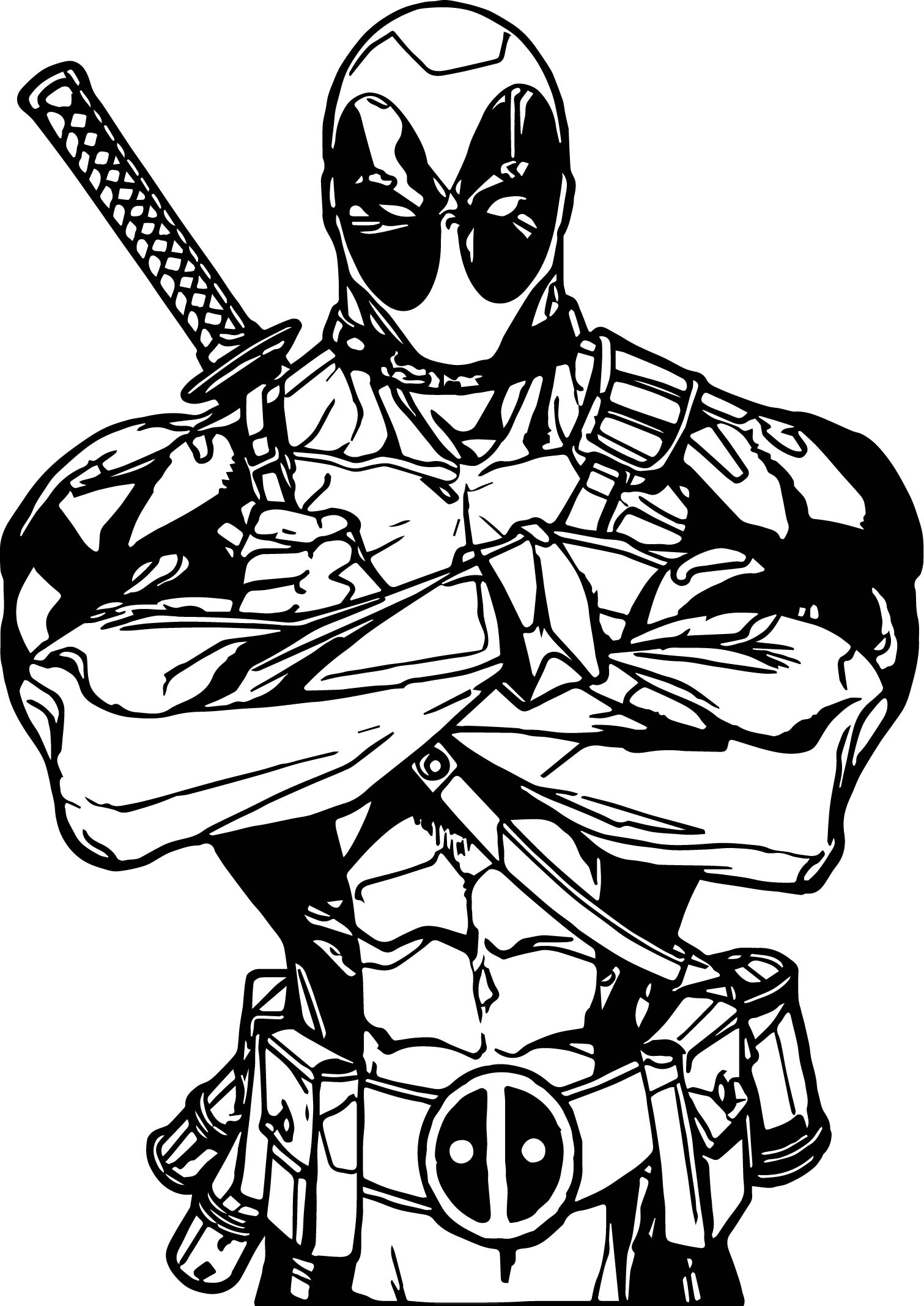Deadpool Coloring Pages Printable Printable Templates