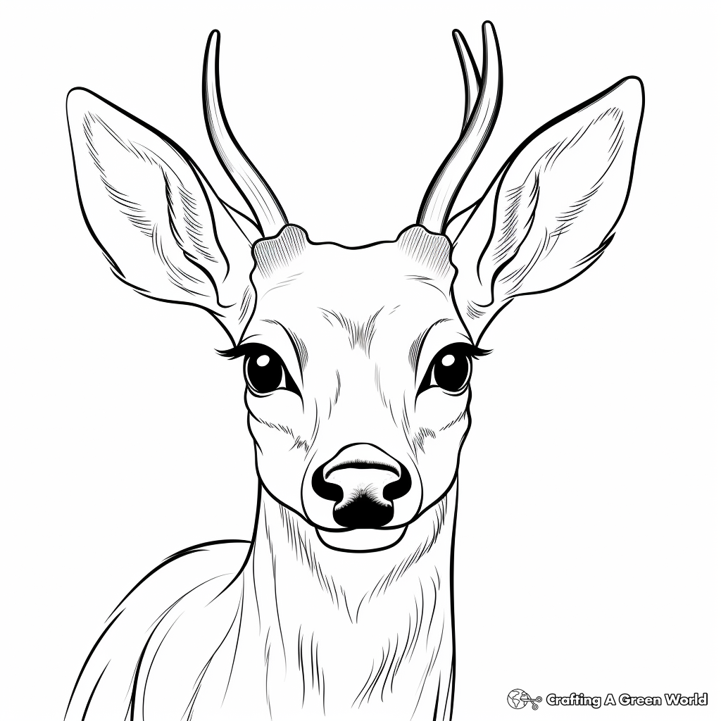 Deer Head Coloring Pages Free Printable