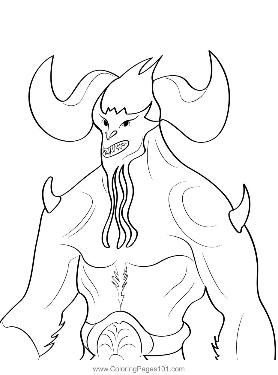 Demon 3 Coloring Page For Kids Free Demons Printable Coloring Pages Online For Kids