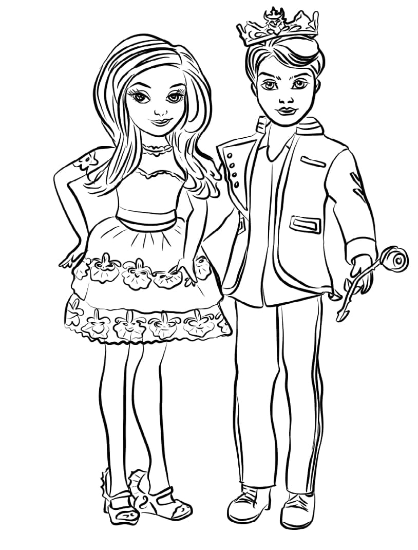 Descendants Coloring Pages ColoringLib