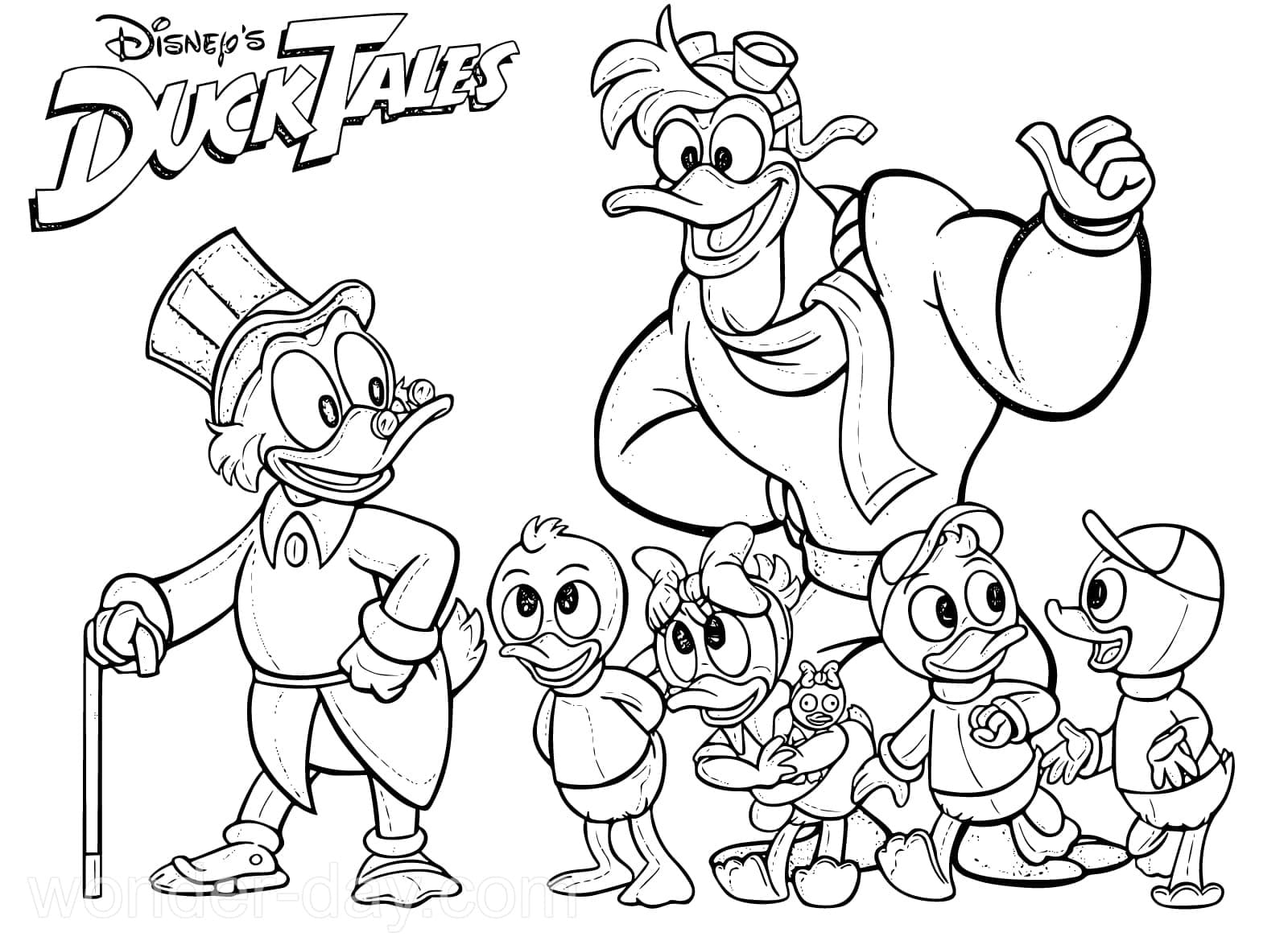 Desenhos De DuckTales Para Colorir Pintar E Imprimir ColorirOnline Com