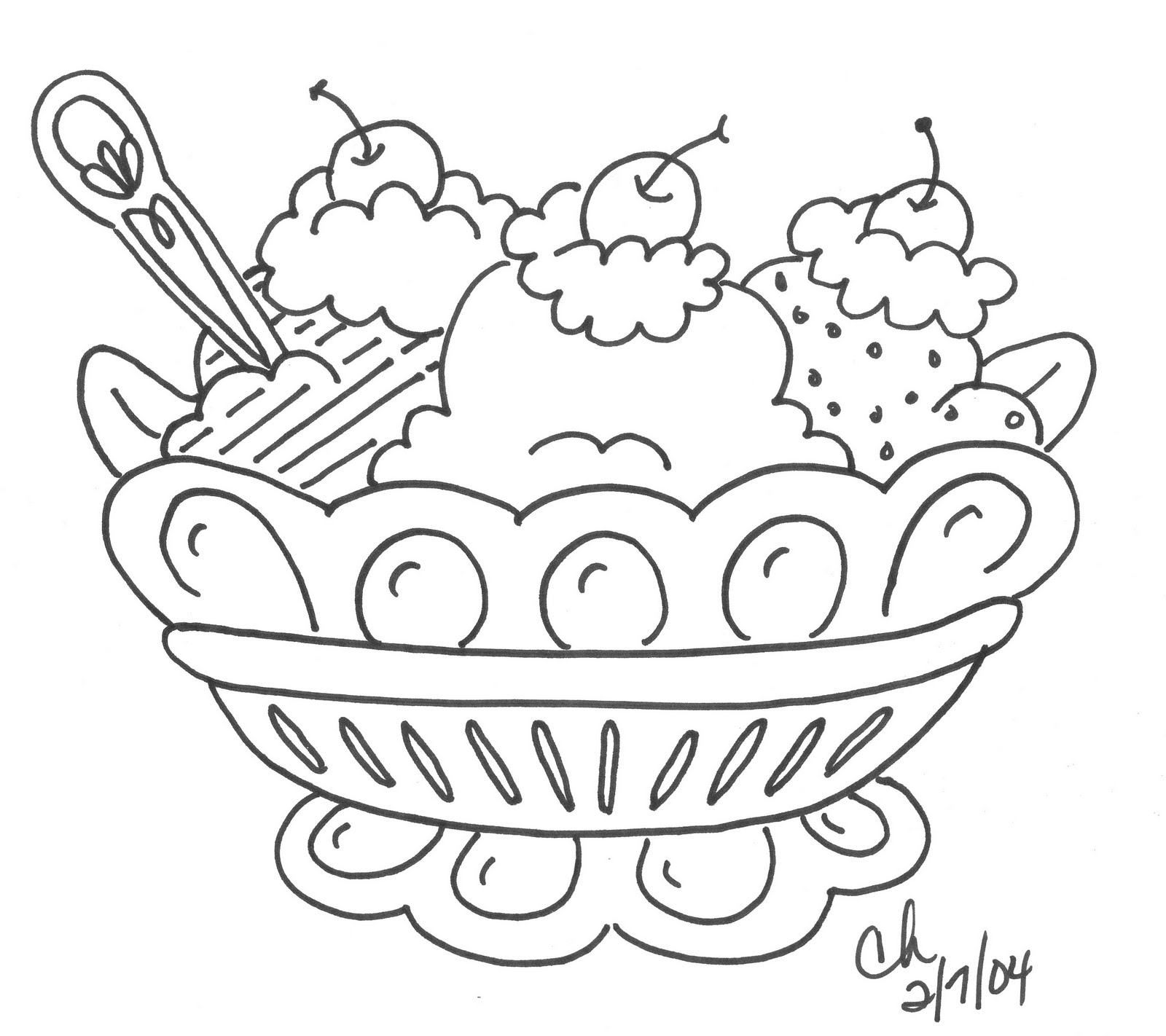 Dessert Coloring Pages Kidsuki