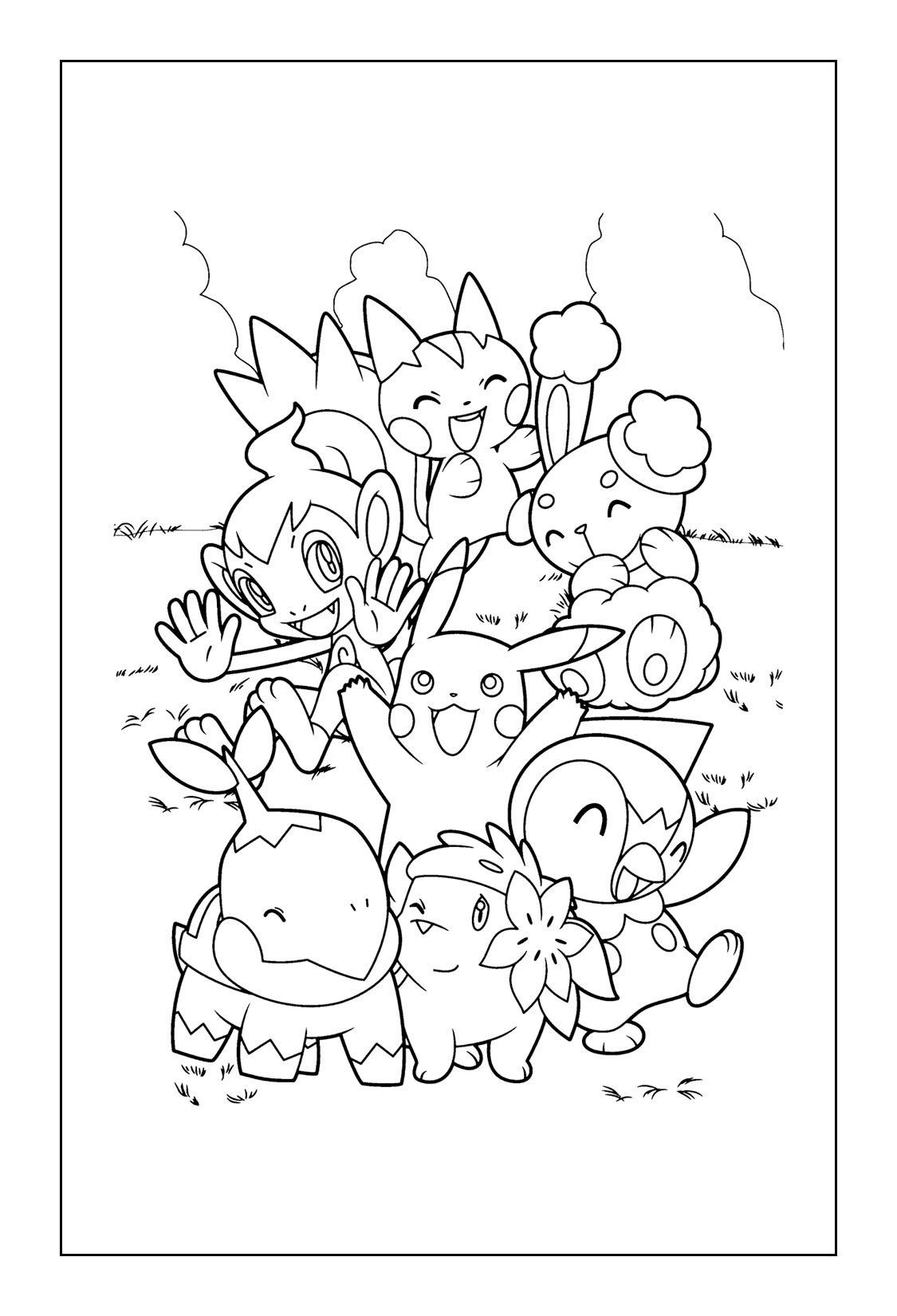 Detective Pikachu Coloring Pages Free Printable Templates