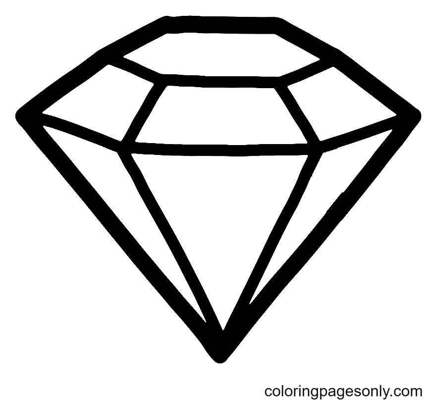 Diamond Coloring Page For Kids