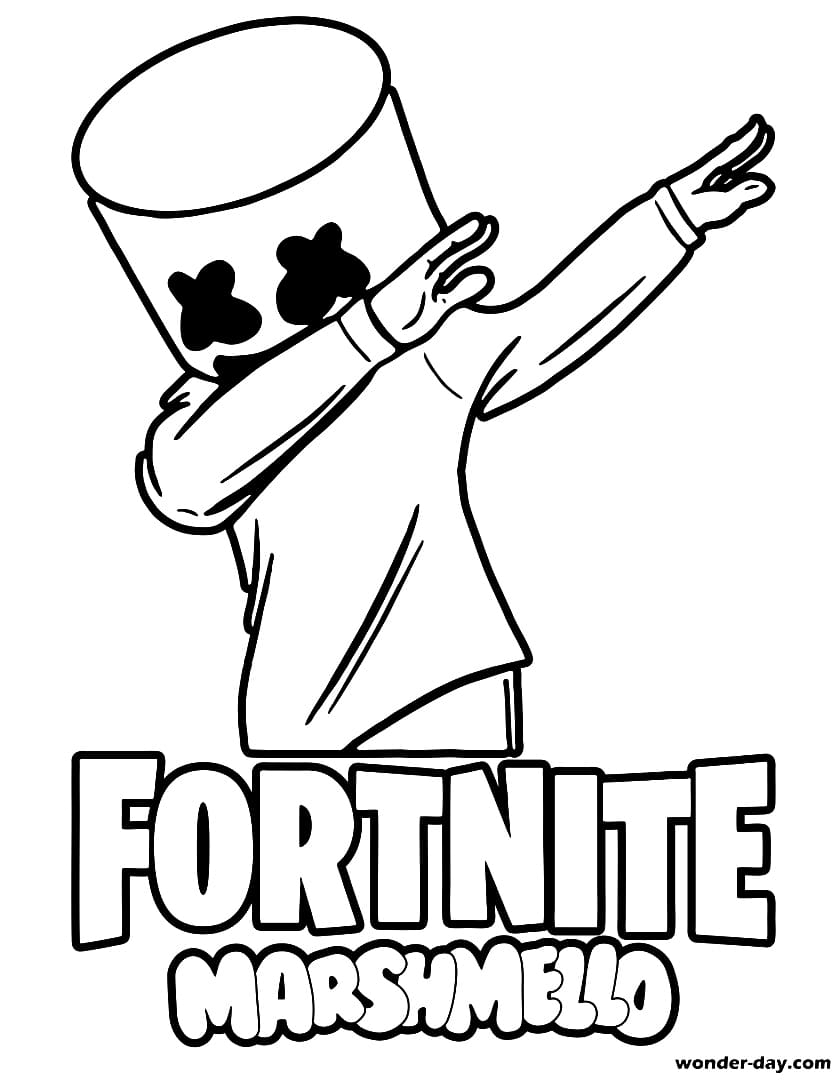 Dibujos De Marshmello Para Colorear Imprimir Gratis