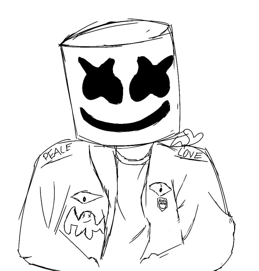 Marshmello Coloring Pages