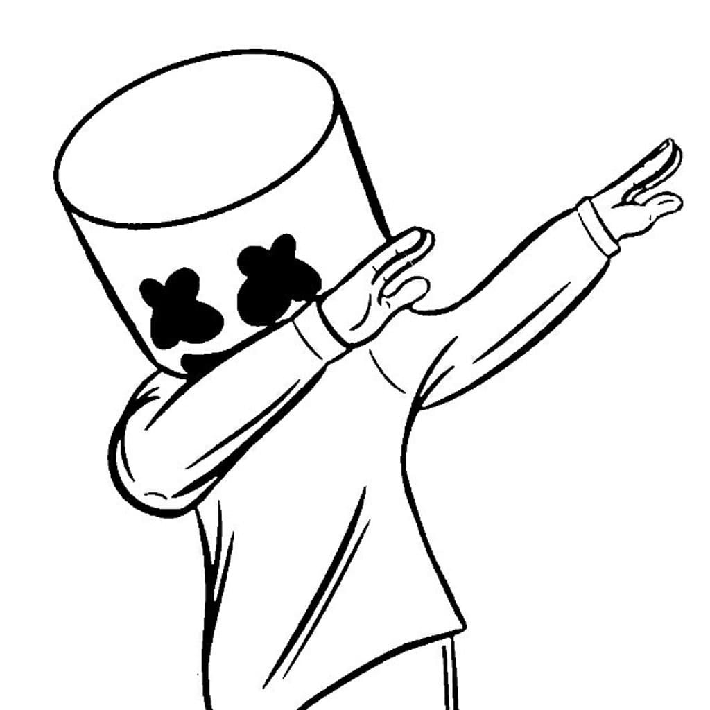 Dibujos De Marshmello Para Colorear Imprimir Gratis