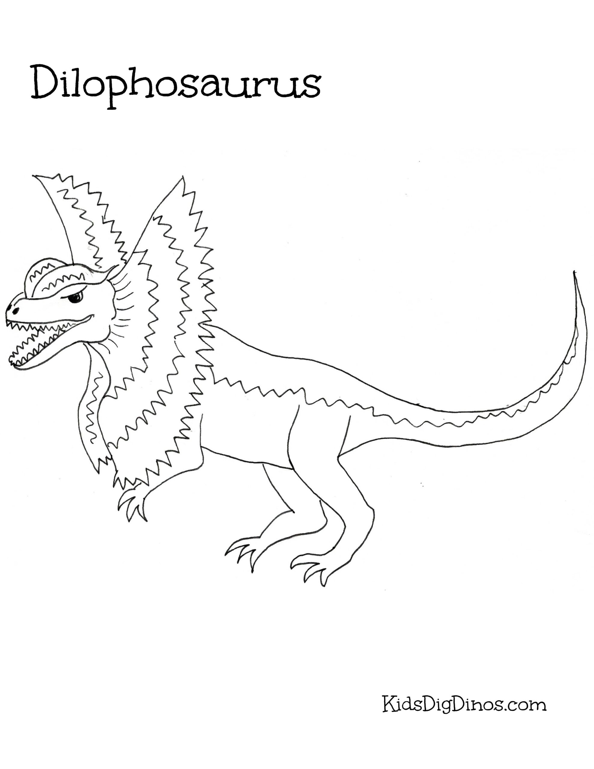 Dilophosaurus Coloring Download Dilophosaurus Coloring For Free 2019