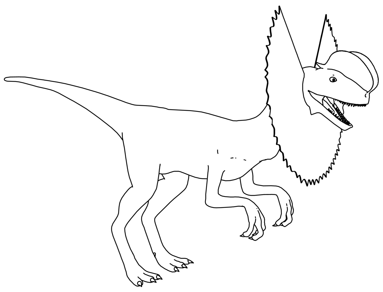 Dilophosaurus Coloring Page
