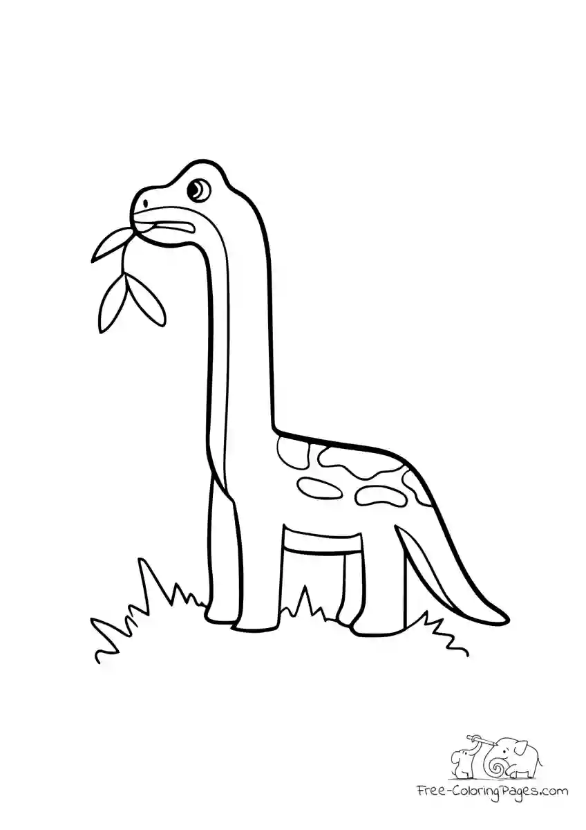 Dinosaur Skeleton Brachiosaurus Bones Coloring Dinosaurs Pages Printable Kids Drawing Clipart