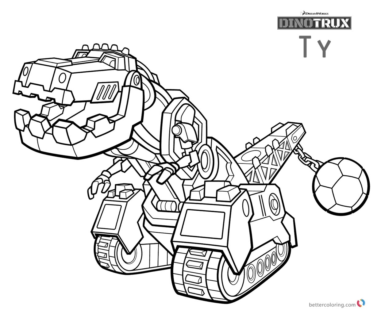 Dinotrux Ty Coloring Pages Free Printable Coloring Pages