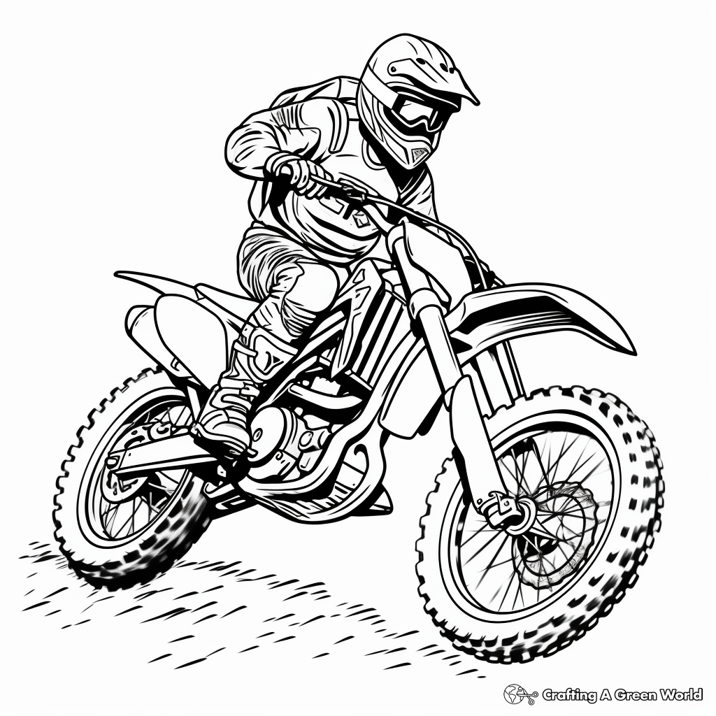 Dirt Bike Coloring Page