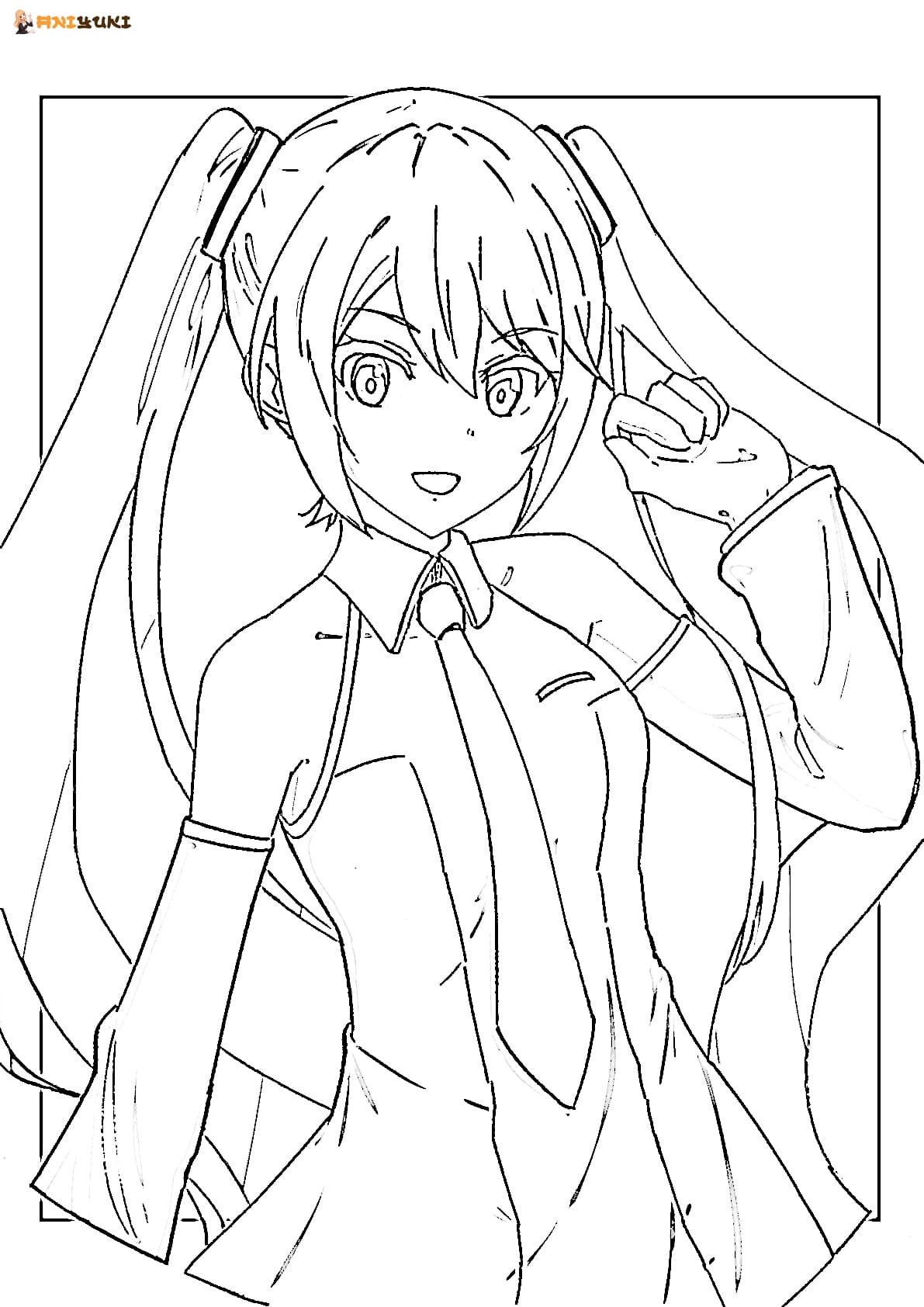 Disegni Di Hatsune Miku Da Colorare AniYuki Anime Portal