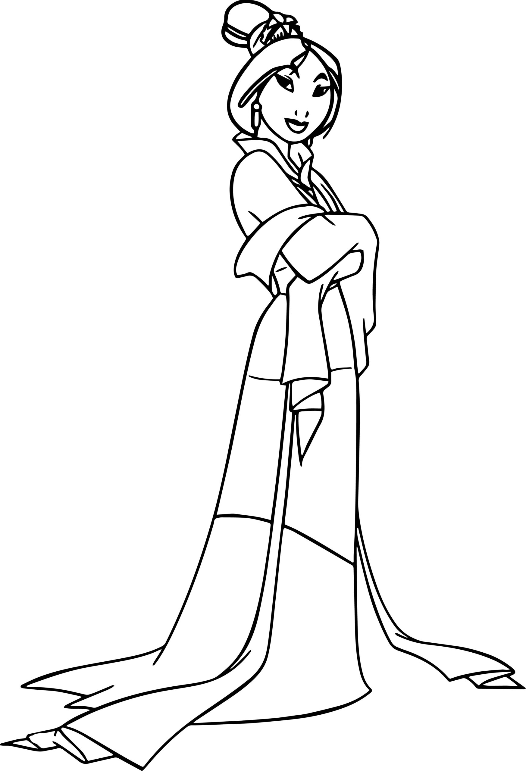 Disney Coloring Pages Free Printable Mulan Coloring Pages