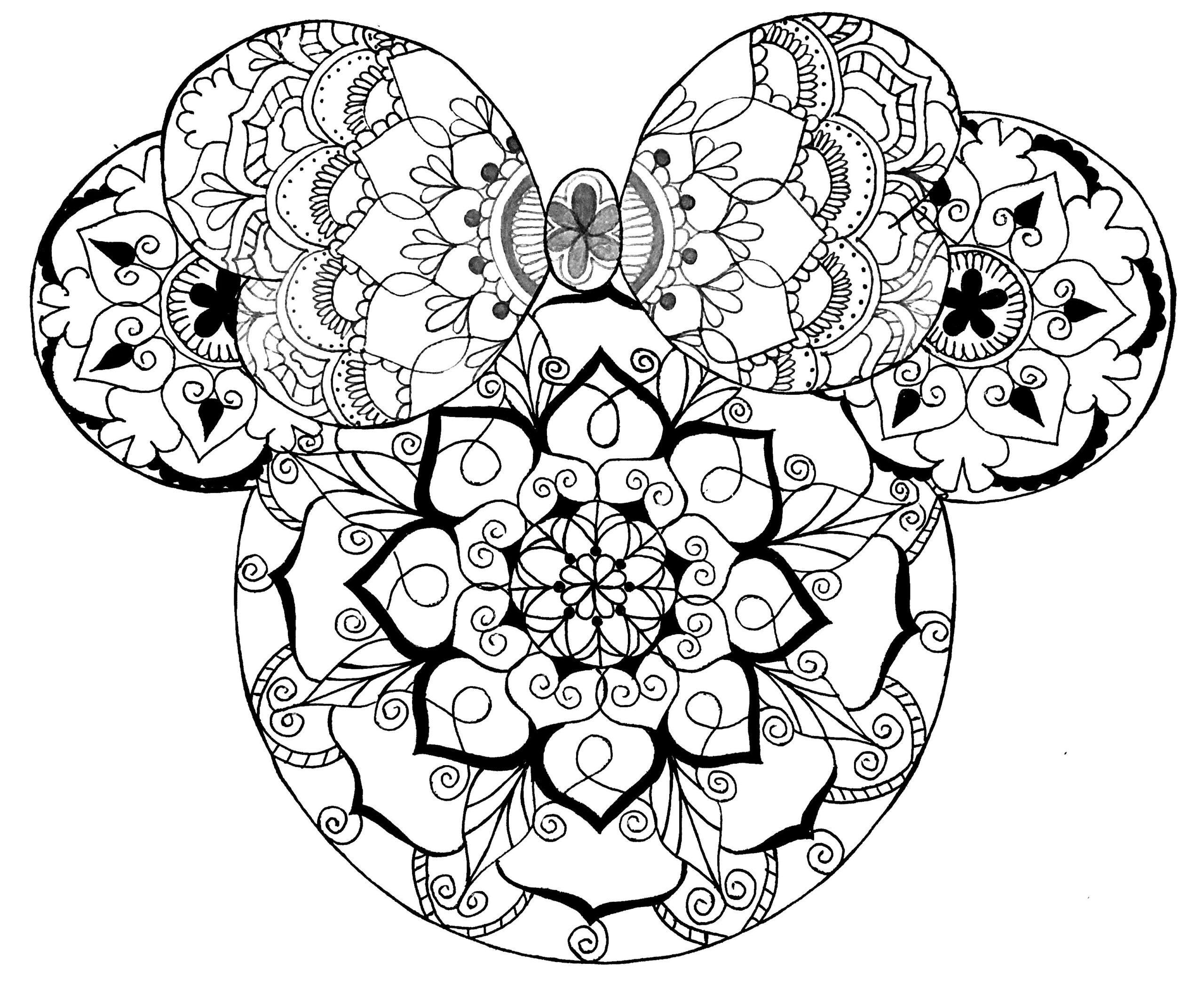 Disney Mandala Coloring Pages Free Download Gambr Co