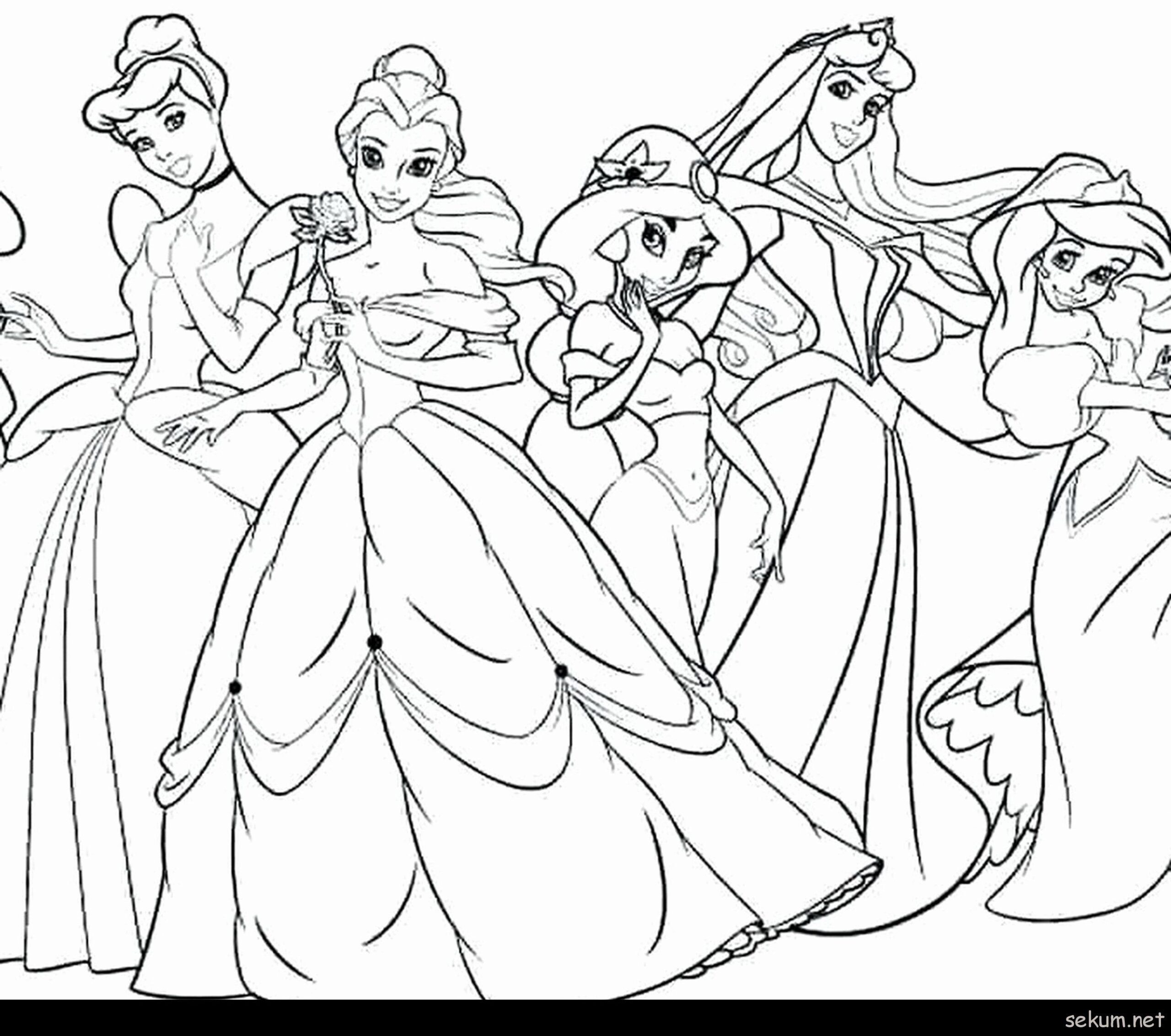 Disney Princess Coloring Pages Easy